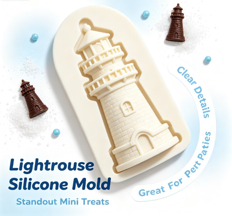 Mini Vintage Castle Silicone Molds - 4-Piece Set for Fondant, Chocolate, Cake Decorating, Soap & Resin - Food-Grade, Non-Stick, Easy Release Architecture Mold for DIY Crafting and Baking